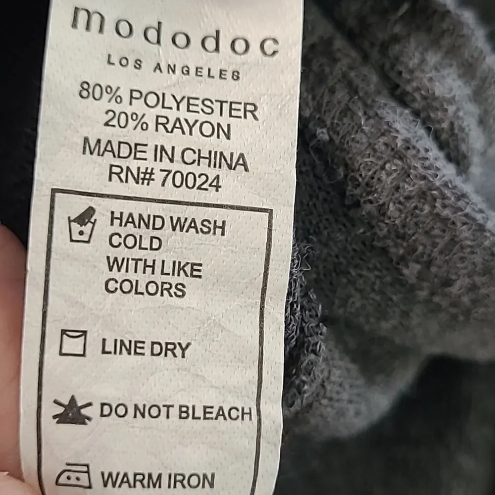 Mododoc sz M gray pullover sweater - Picture 10 of 10